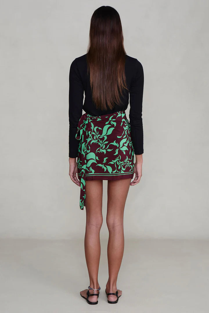 PRE-ORDER | Silk Mini Wrap Skirt