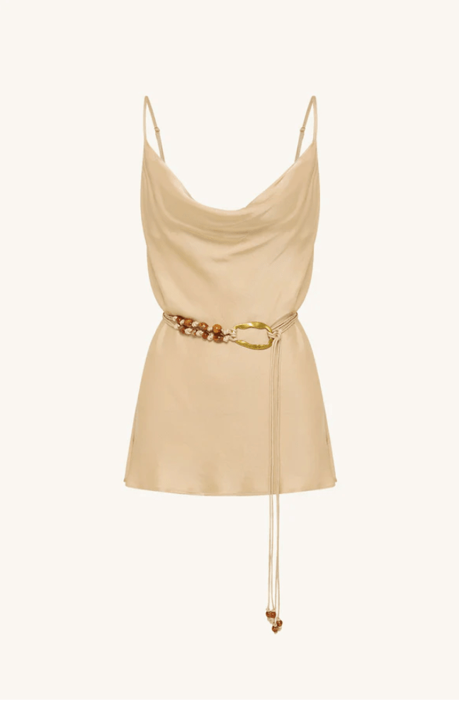 Agnes Cowl Neck Tunic Belted Top - MATTHÉ - Top