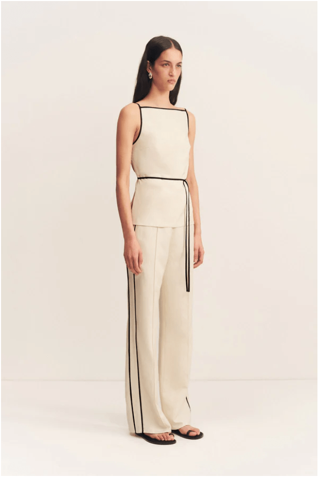 Billie Contrast Tie Top - MATTHÉ -