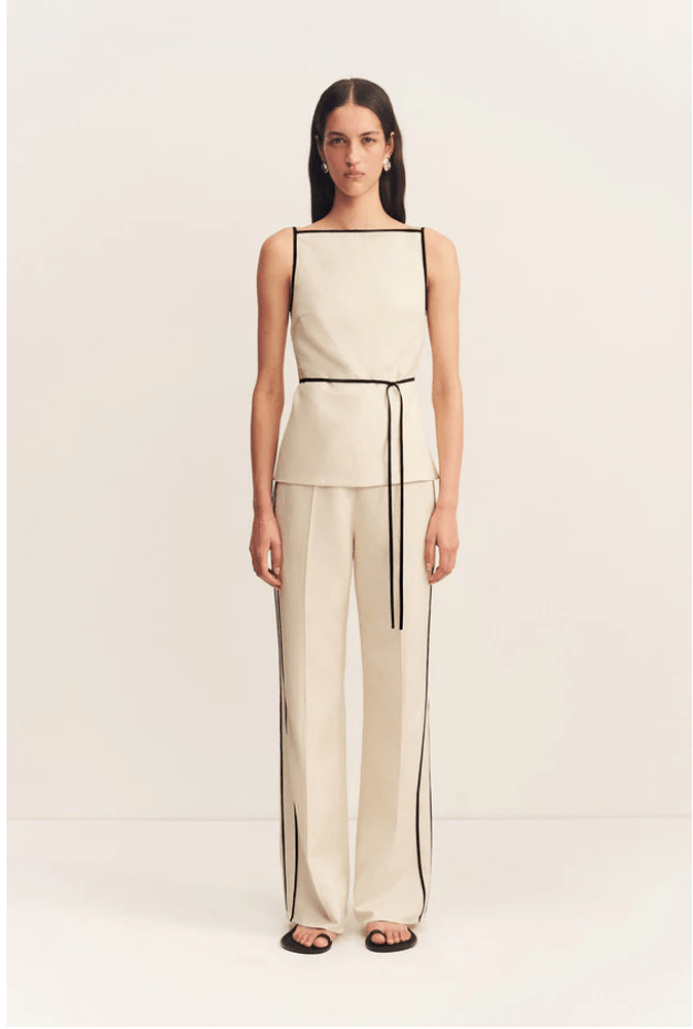 Billie Contrast Tie Top - MATTHÉ -
