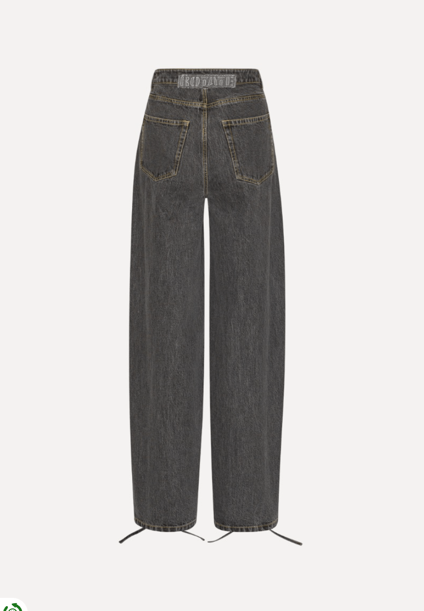 Denim Laced Up Grey Pants - MATTHÉ - jeans