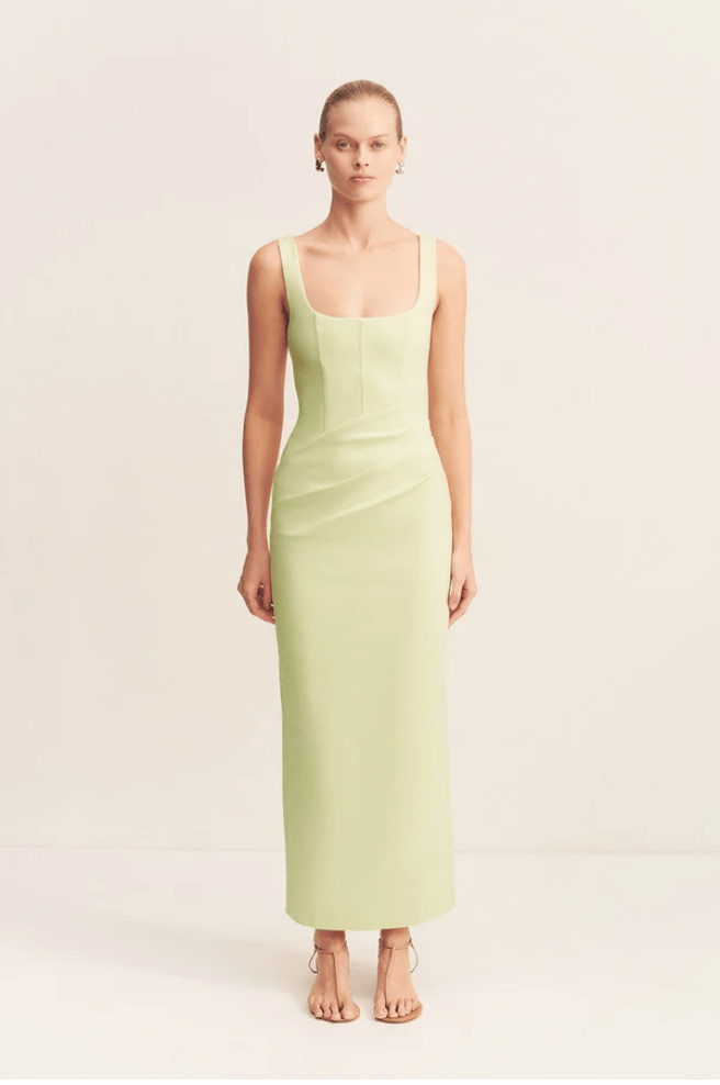 Lani Structured Dress | Pistachio - MATTHÉ - Dress