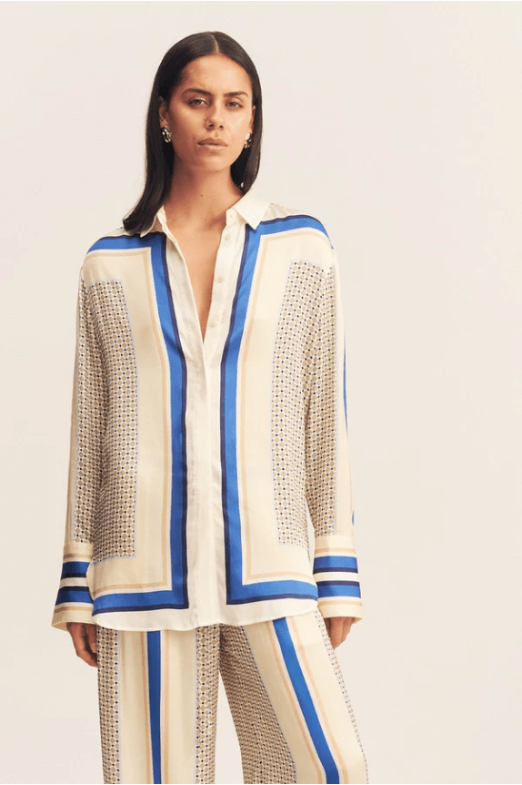 Meret Long Sleeve Shirt | Bandana Scarf Print - MATTHÉ - shirt