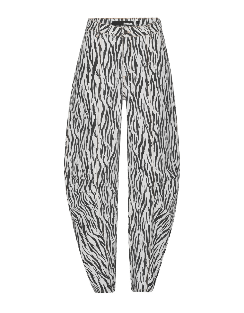 Printed Twill Cargo Pocket Barrel Pant | Zebra - MATTHÉ - Pant