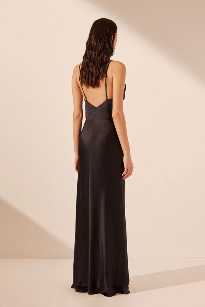 Silk Cowl Neck Dress | Luxurious and Stylish Women's Fashion - MATTHÉ - Dress