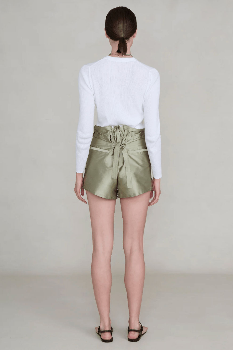 Techno Taffeta Shorts Sage - MATTHÉ - shorts