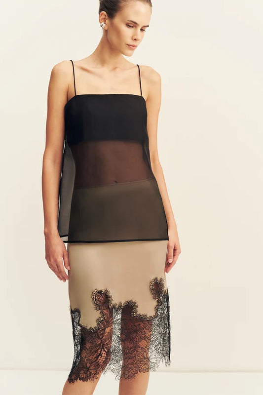 Tibby Silk Cami - Black