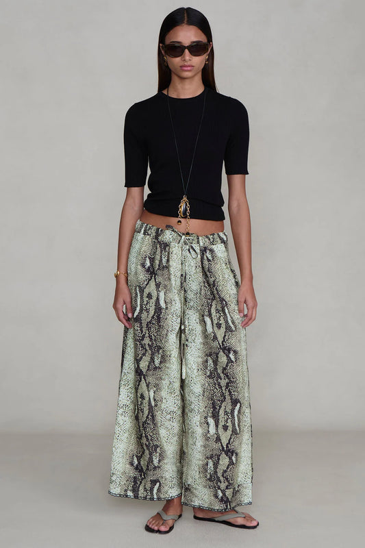 Ramona Poplin Pant Python