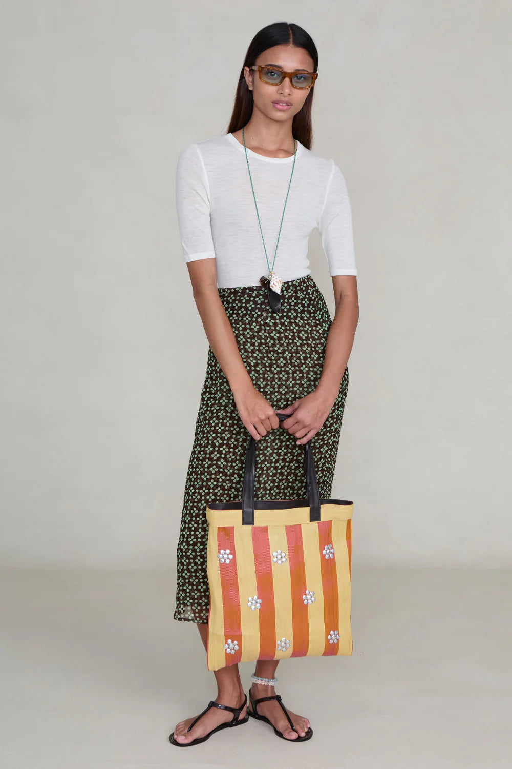 PRE-ORDER | Striped Market Tote Bag Orange