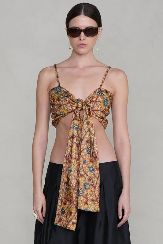 PRE-ORDER | Flora Wrap Top Marigold