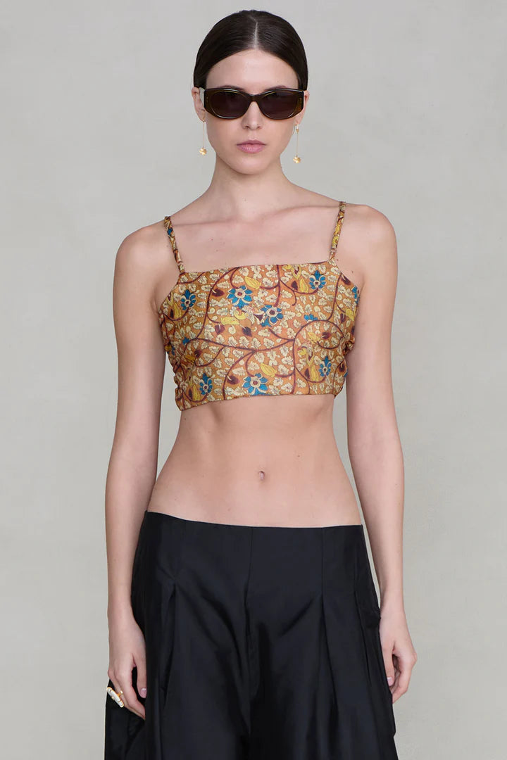 PRE-ORDER | Flora Wrap Top Marigold