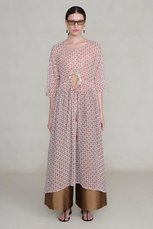 PRE-ORDER | Cutout Sequin Chiffon Tunic