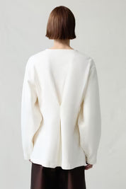 Pinch Waist Cardigan | Ivory