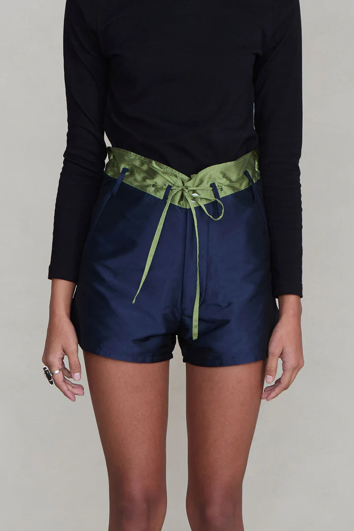 PRE-ORDER | Techno Taffeta Two Tone Short Navy