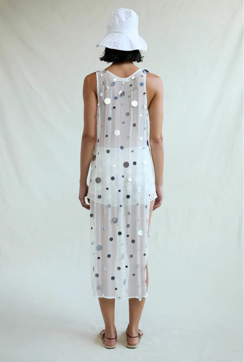 Chloe Sequin Tunic | White