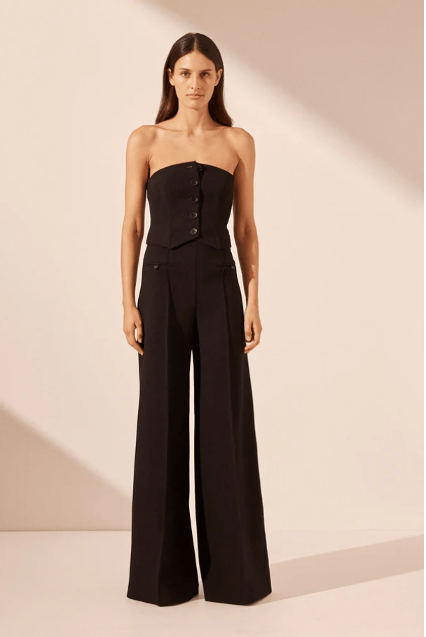 Amura High Waisted Crepè Pants | Wide Leg Flat Front - MATTHÉ - Pant