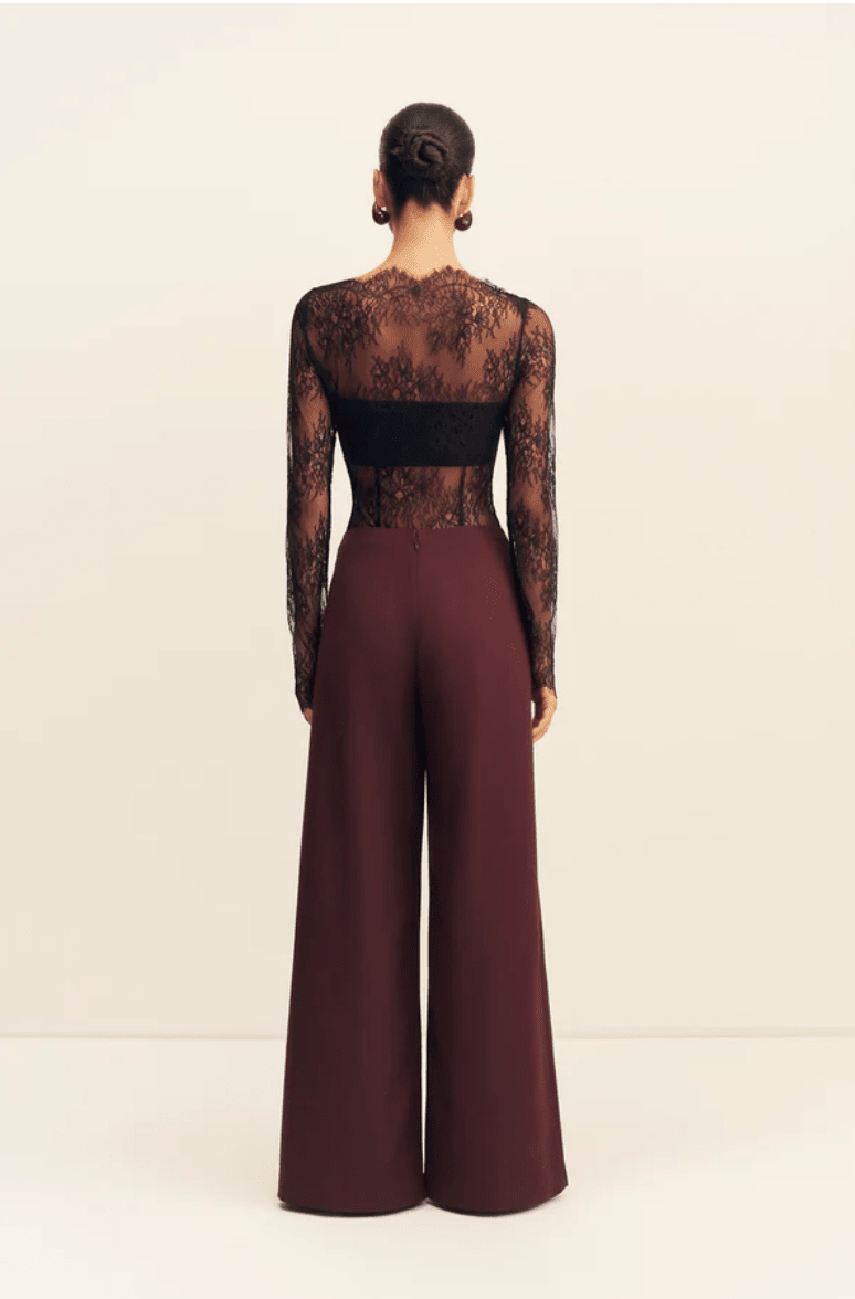 Asher Wide Leg Pants | Burgundy - MATTHÉ - Pant