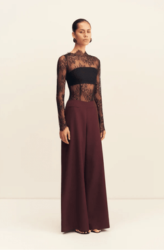 Asher Wide Leg Pants | Burgundy