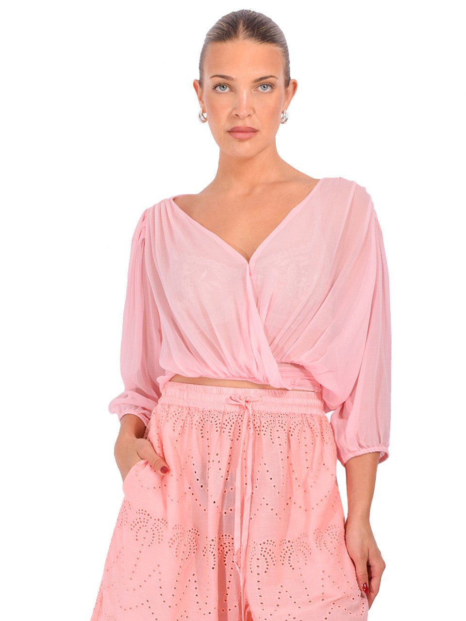 Ballerin Blouse in Pale Rosette - MATTHÉ - Top