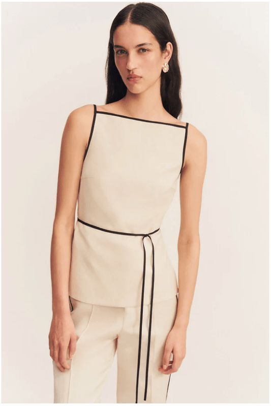 Billie Contrast Tie Top - MATTHÉ - 