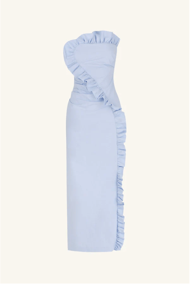 Campbell Ruffled Long Dress | Periwinkle - MATTHÉ - Dress