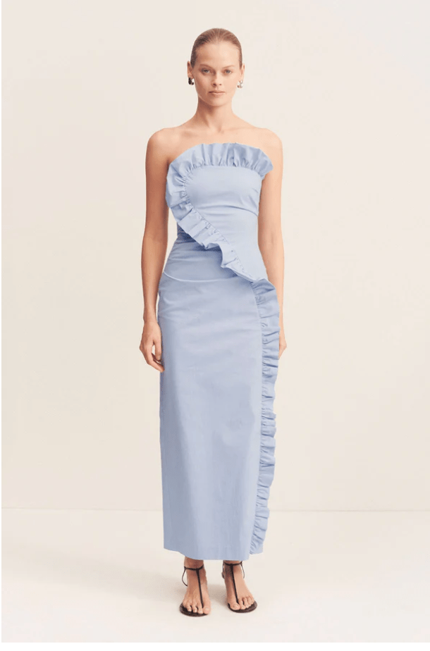 Campbell Ruffled Long Dress | Periwinkle - MATTHÉ - Dress