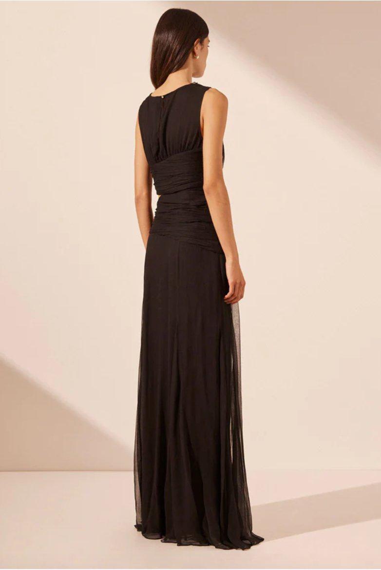 Claude Cut Out Maxi Dress - Sultry Elegant Maxi Dress with Strategic Cutout Design - MATTHÉ - Dress