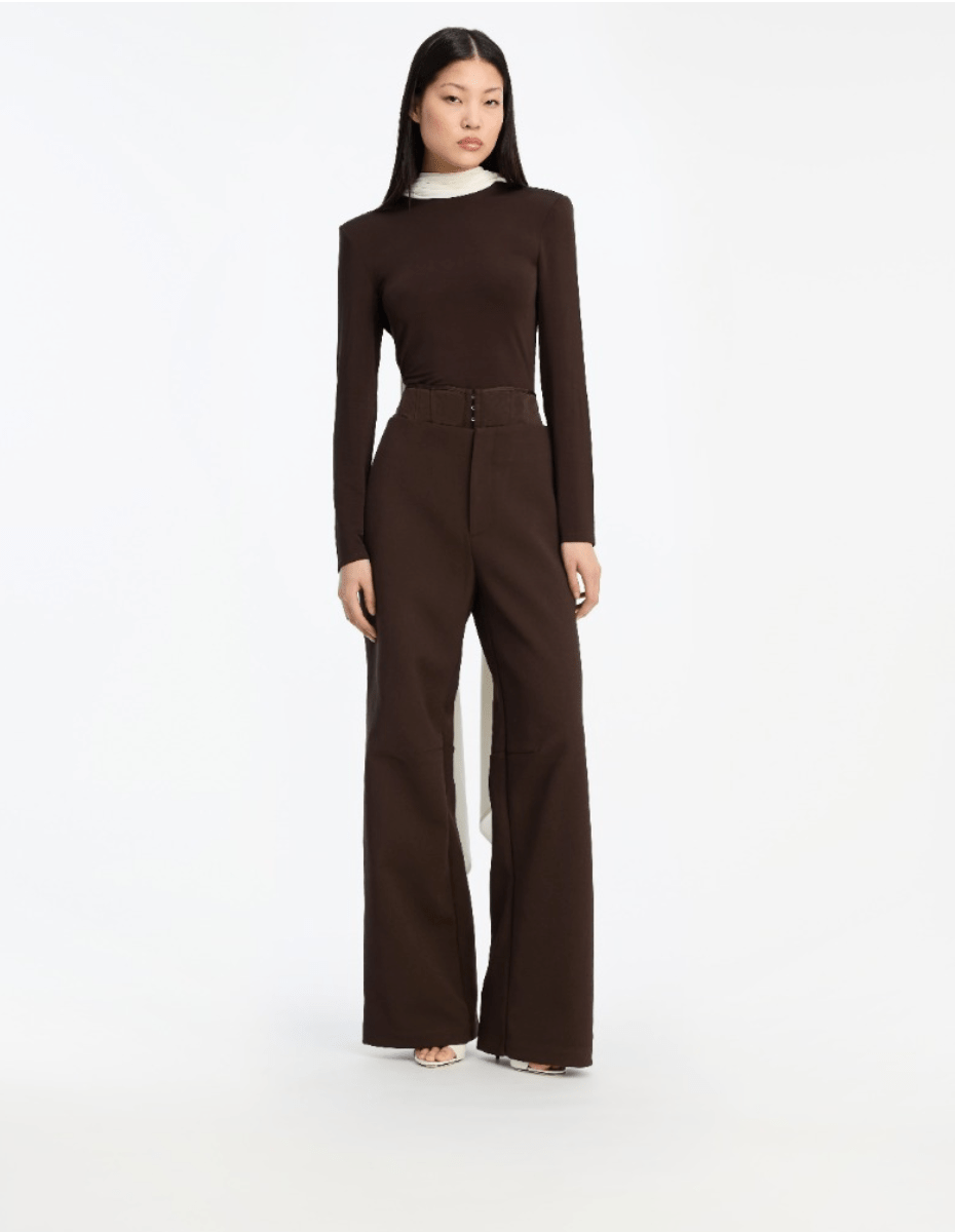 Corset Suiting Pants | Brown - MATTHÉ - pants