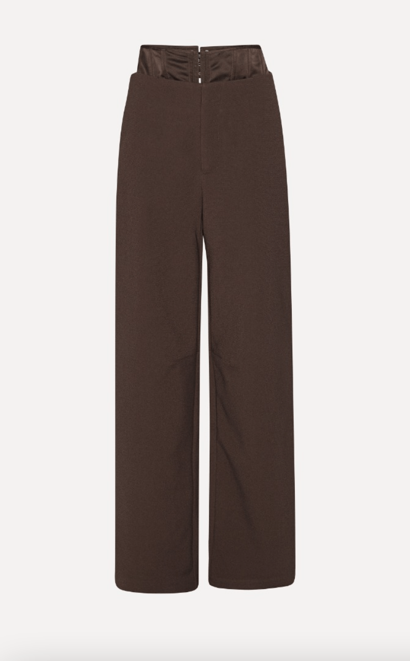 Corset Suiting Pants | Brown - MATTHÉ - pants