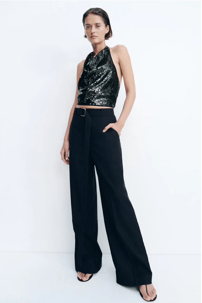 Cowlneck Sequin Top | Seaweed Green - MATTHÉ - Top