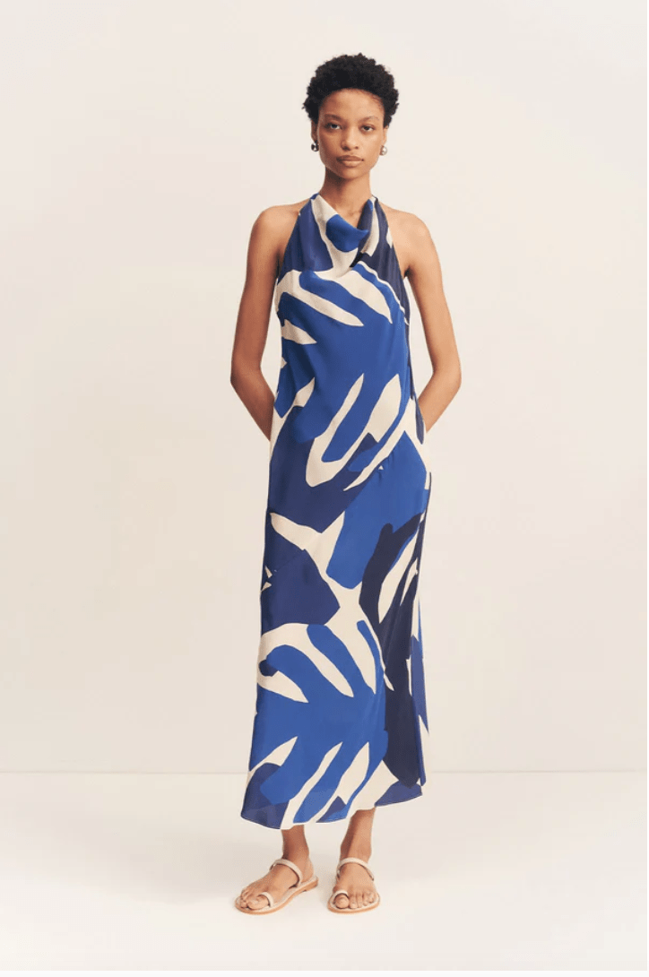 Edward Silk Tie Midi Dress/ Halter or Straight - MATTHÉ - Dress