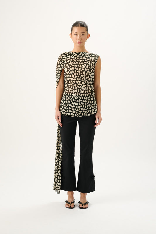 Fallon Drape Top | Sauvage Noir - MATTHÈ - Top