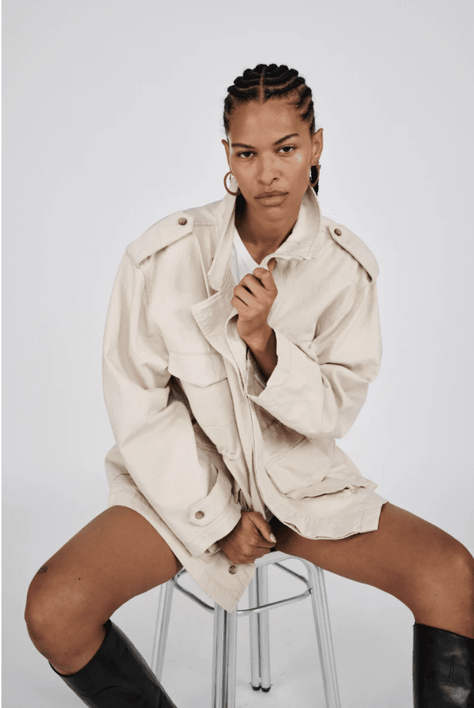 Feodora Military Jacket - Ecru - MATTHÉ - jacket