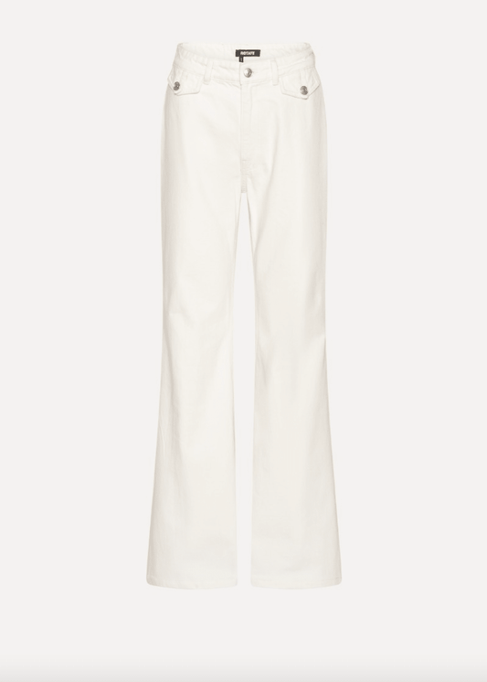 Flared High Waisted Jeans | Summer White - MATTHÉ - jeans