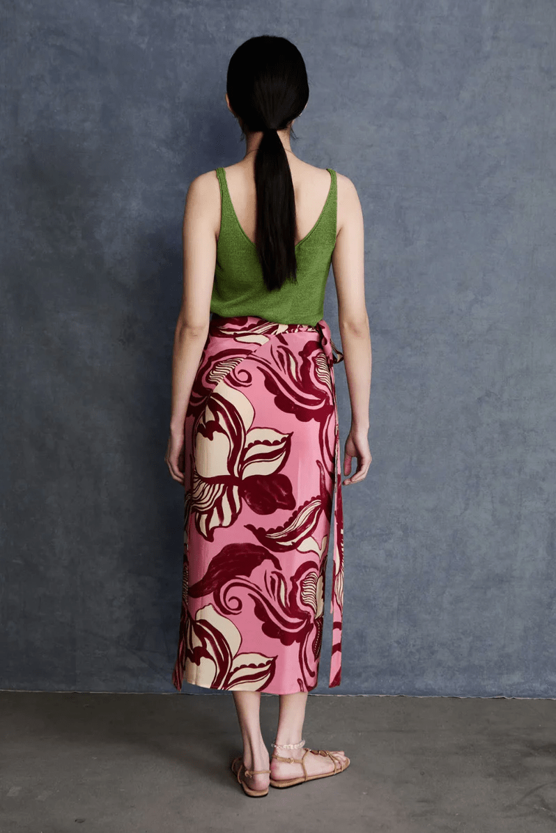 Hibiscus Silk Wrap Pareo - MATTHÉ - 