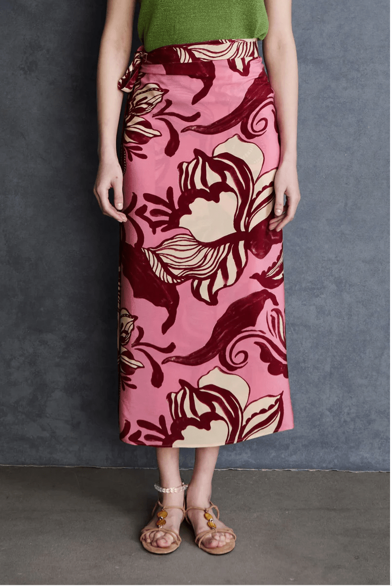 Hibiscus Silk Wrap Pareo - MATTHÉ - 