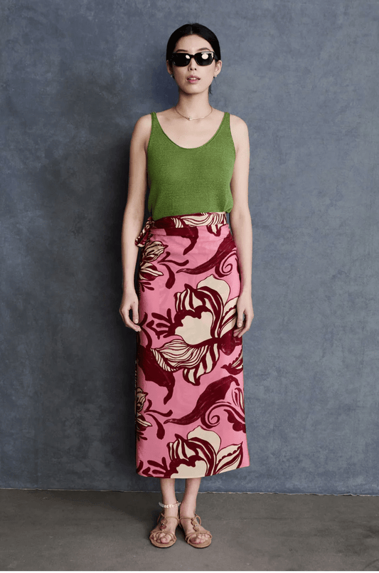 Hibiscus Silk Wrap Pareo - MATTHÉ - 