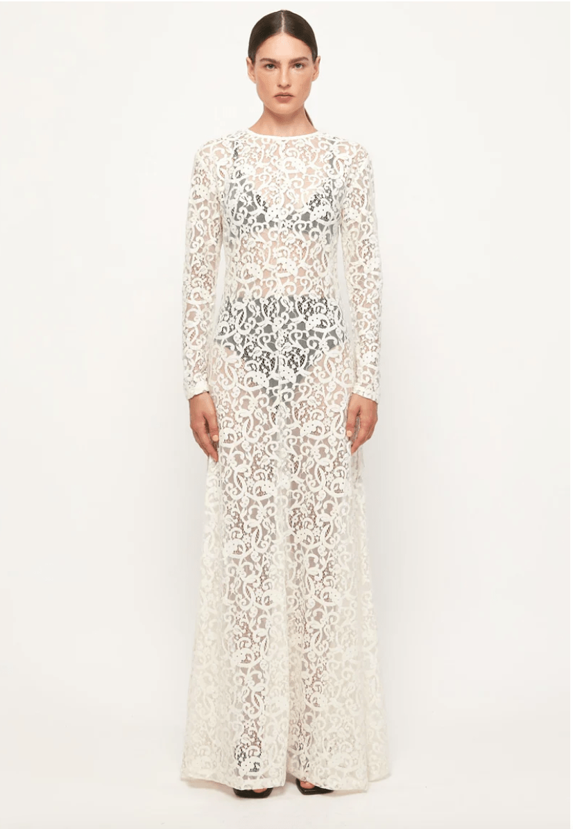 Illusion Lace Maxi Dress - MATTHÉ - Dress