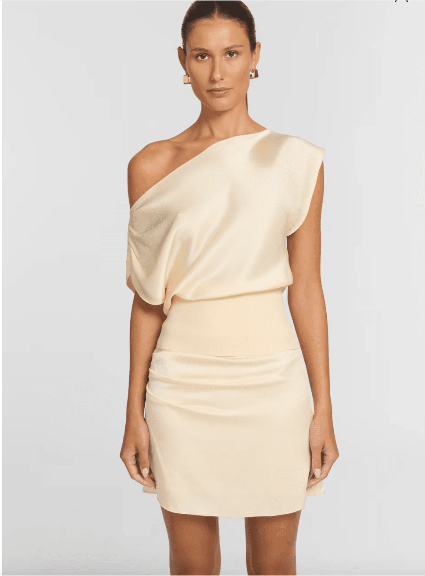 Javier Draped Satin Skirt | Butter - MATTHÉ - Skirt