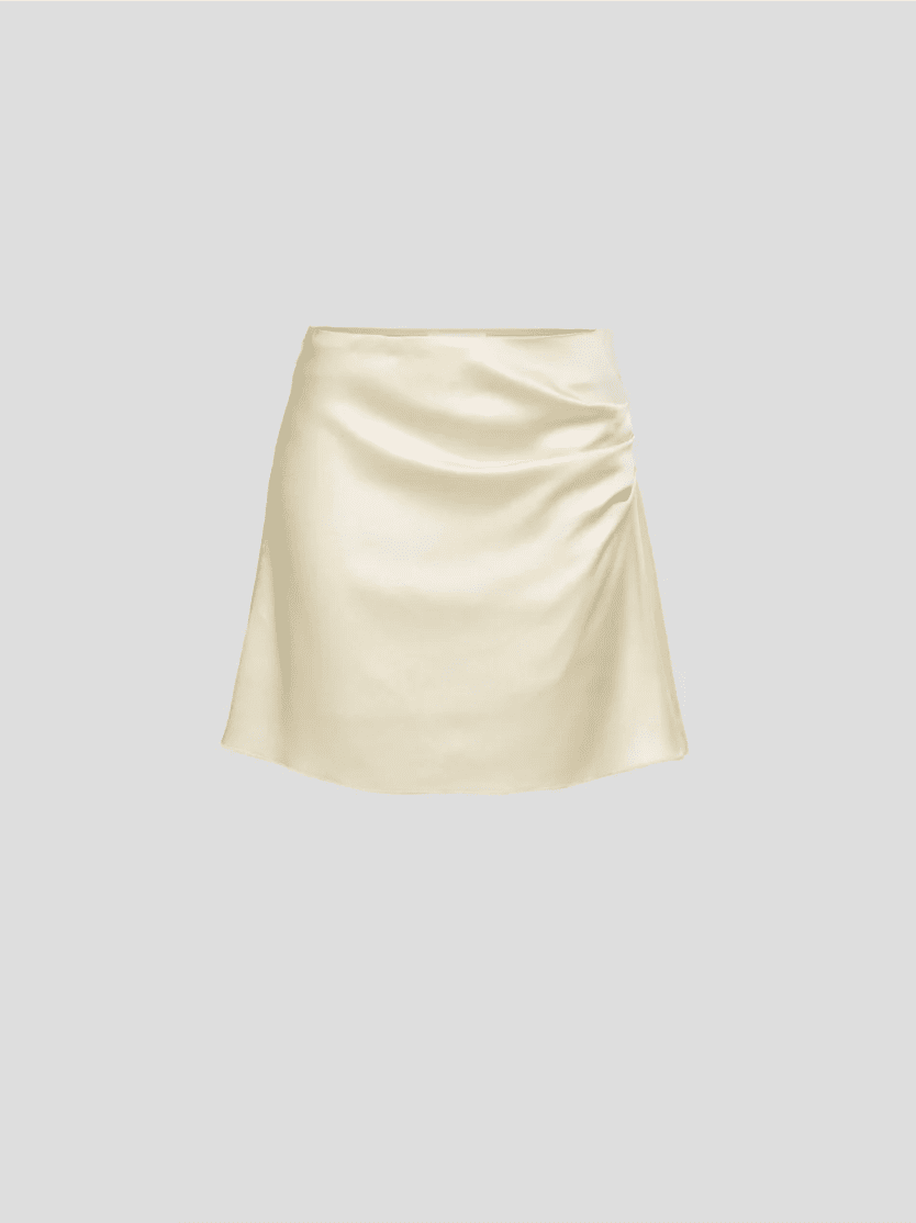 Javier Draped Satin Skirt | Butter - MATTHÉ - Skirt