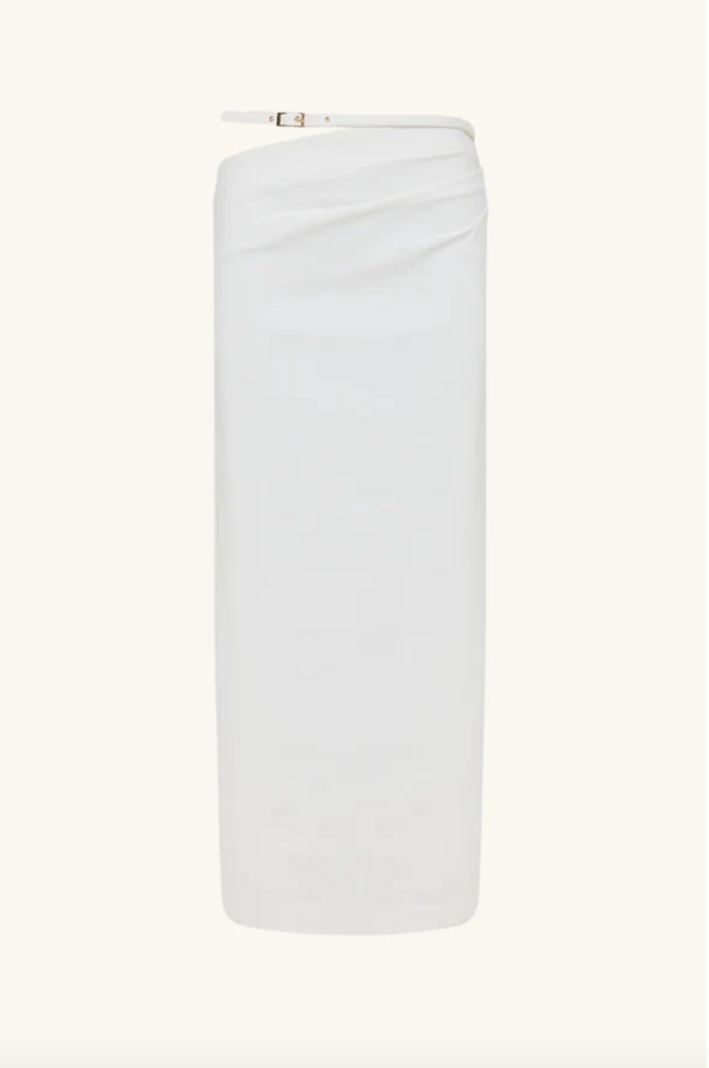 Lani Buckle Midi Skirt | White - MATTHÉ - Skirt