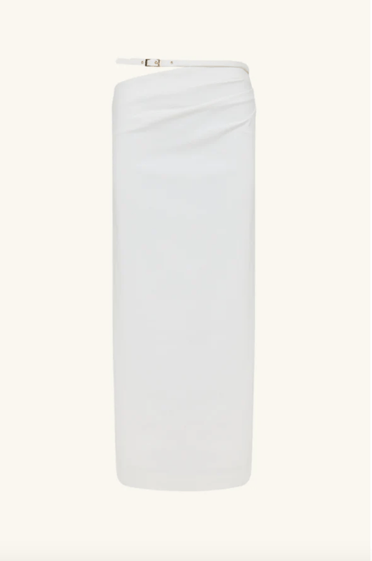 Lani Buckle Midi Skirt | White - MATTHÉ - Skirt