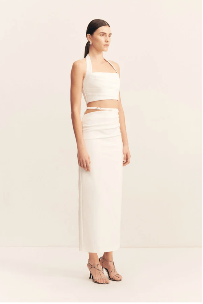 Lani Halter Top | White - MATTHÉ - Top