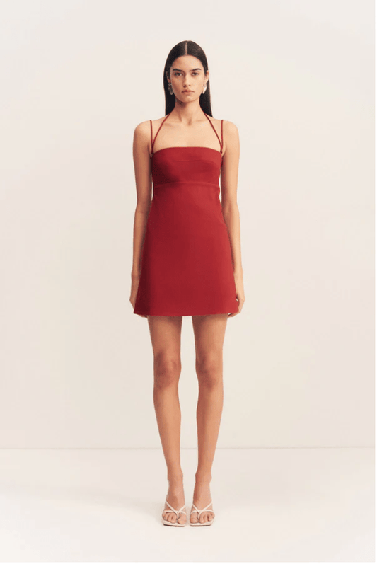 Lani Tied Mini Dress | Red Dahlia - MATTHÉ - Dress