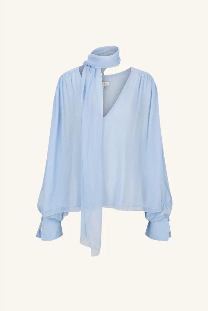 Layla Scarf Blouse | Chic and Elegant Blouse with Scarf Detail - MATTHÉ - BLOUSE