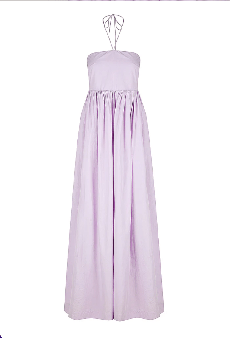 Lilac Halter Cotton Gown - MATTHÉ - Dress