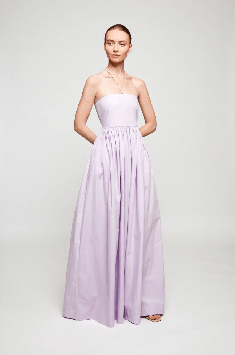 Lilac Halter Cotton Gown - MATTHÉ - Dress