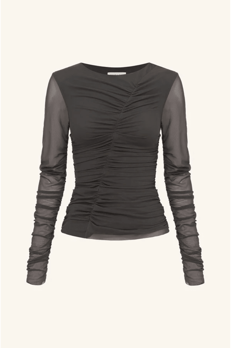 Mira Mesh Ruched Top - MATTHÉ - Top