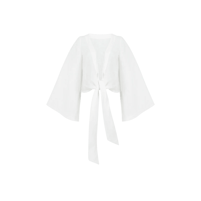 Nova Linen Reversible Wrap Top - MATTHÉ - Top