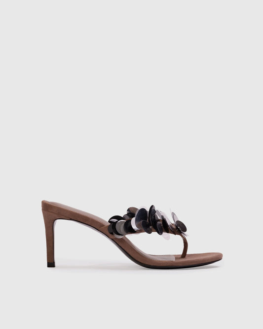 Paillette Mules | Taupe - MATTHÉ - shoes